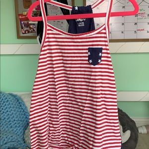 American flag tank top